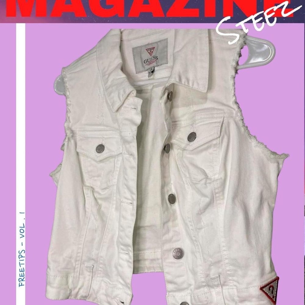 Guess Denim Style White Vest